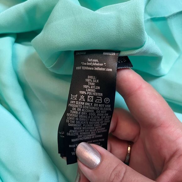 Ted Baker Summer Garden Party Floral Silk Dress Size 6 - Picture 7 of 7